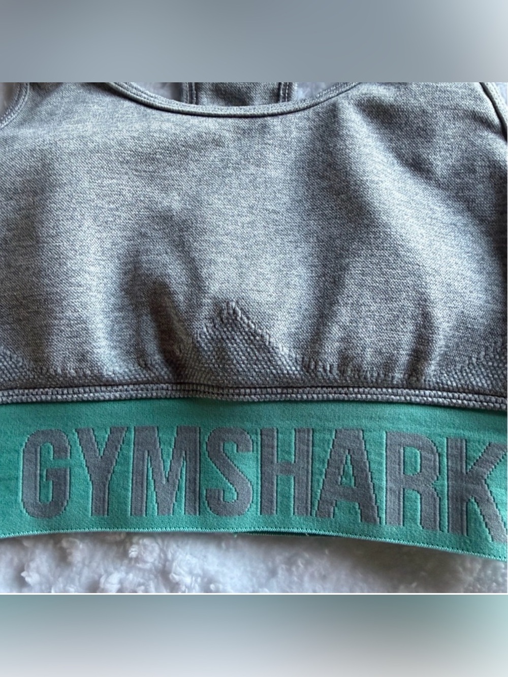 GYMSHARK Flex Sports Bra Heathered Grey Dusky Teal Women’s Size Small - Picture 6 of 13